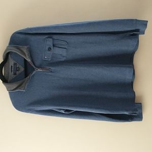 Tommy Hilfiger Men's Blue Long Sleeve Quarter-Zip Sweater Pull Over Size Large